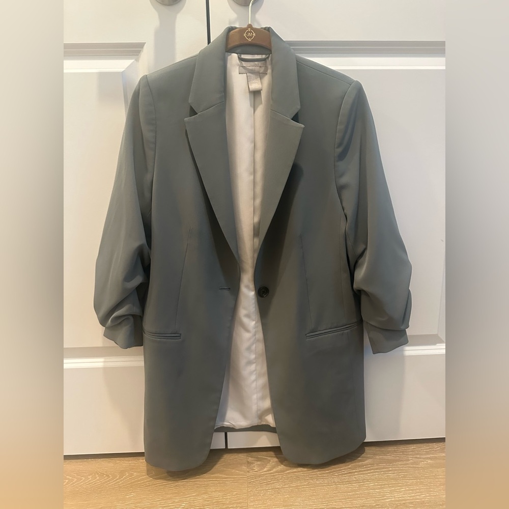 H & M slate blue women’s blazer, size XS